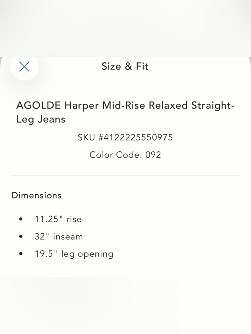 Agolde size 31 Dark Wash Harper Mid-Rise Relaxed Straight Jean - Picture 9 of 9